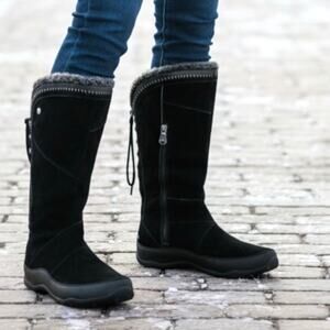 The North Face Women's Janey Lace Back Suede Leather Watherpro Boots Black 8.5M